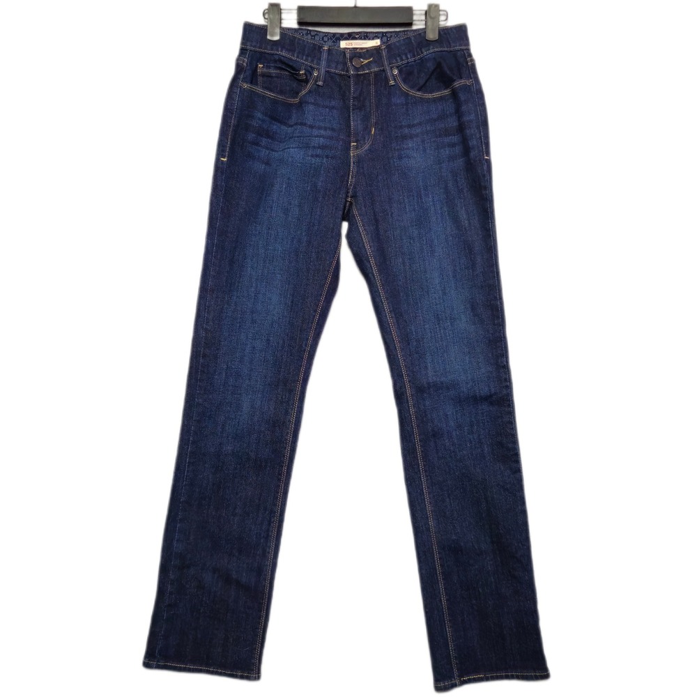 Levis 525 Perfect Waist Straight Leg Jeans Womens 8M W29 L32 Dark Wash Indigo